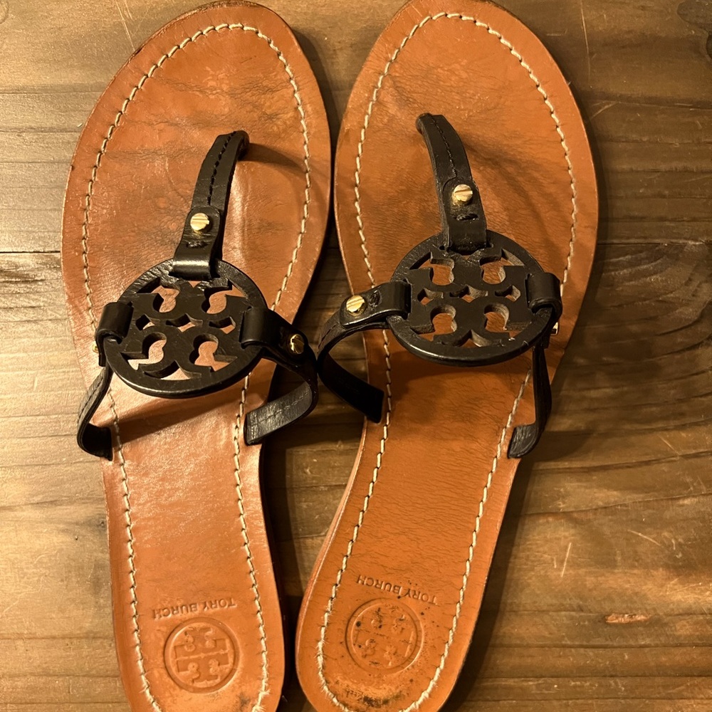 Tory Burch Leather Flip Flops